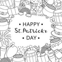 Square background for Saint patrick s day. vector
