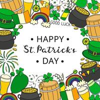 Square background for Saint patrick s day. vector