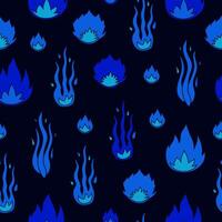 Seamless pattern with fire flames. vector