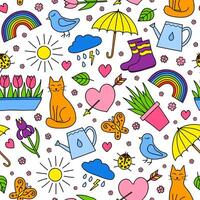 Spring seamless pattern. vector