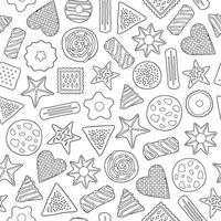 Seamless pattern with cookies. vector