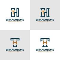 Elegant Letters HT and TH Monogram Logo, suitable for business with TH or HT initials vector