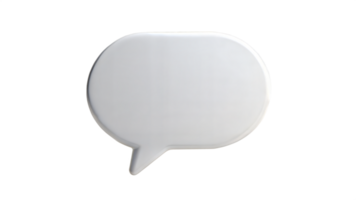 White Speech Bubble with Tail Pointing Left png