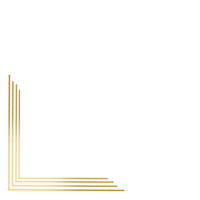 Gold corner frame on a transparent background png