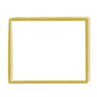 Gold square frame on a transparent background png