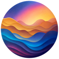 Abstract grains texture with waves png