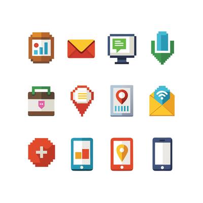 Contact Icon Set Collection Illustration