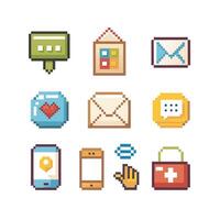 Contact Icon Set Collection Illustration vector
