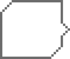 8bit retro game pixel speech bubble balloon icon sticker memo keyword planner text box banner png