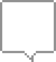 8bit retro game pixel speech bubble balloon icon sticker memo keyword planner text box banner png
