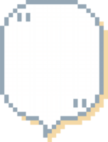 8 bits retro jogos pixel discurso bolha balão com cotação marcas, ícone adesivo memorando palavra chave planejador texto caixa bandeira png