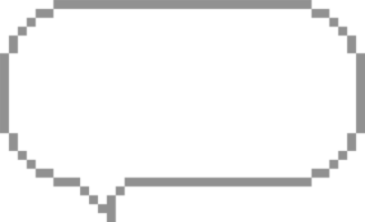 8bit retro game pixel speech bubble balloon icon sticker memo keyword planner text box banner png