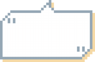 8 bits retro jogos pixel discurso bolha balão com cotação marcas, ícone adesivo memorando palavra chave planejador texto caixa bandeira png