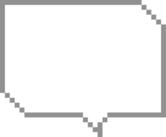 8bit retro game pixel speech bubble balloon icon sticker memo keyword planner text box banner png