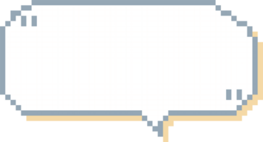 8bit retro game pixel speech bubble balloon with quotation marks, icon sticker memo keyword planner text box banner png