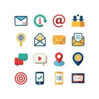 Contact Icon Set Collection Illustration vector