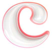 c Font 3D Rendering png