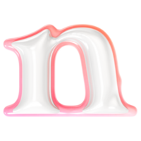 n Font 3D Rendering png
