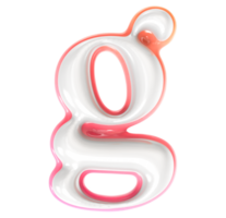g Font 3D Rendering png