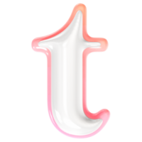 t Font 3D Rendering png