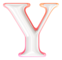 Y Font 3D Render png