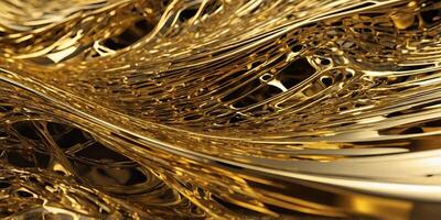 Abstract gold background and square and dynamic waves modern background. photo