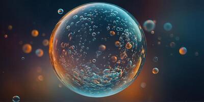 Abstract Background with Bubbles and Swirls. photo