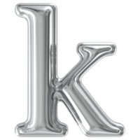 Silver Font k 3D png