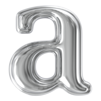 Silver Font a 3D png