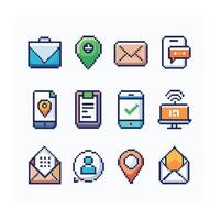 Contact Icon Set Collection Illustration vector