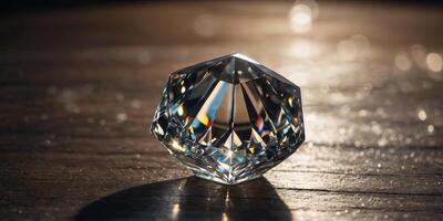 As the light catches the crystal it creates a dazzling display of reflections and shadows. photo