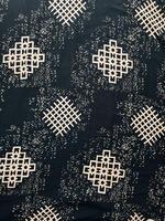 texture, pattern and background of fabric with a geometric box pattern photo