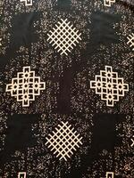 texture, pattern and background of fabric with a geometric box pattern photo