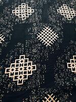 texture, pattern and background of fabric with a geometric box pattern photo