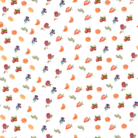Fruit pattern. Berries and citrus fruits for printing on prints, textiles. seamless pattern of colorful fruits and berries. Summer print with hand drawn fruits png