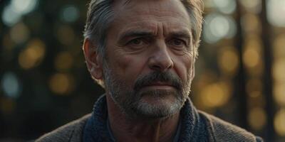 A depiction of a man in his middle age who is confident. photo