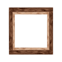 Square frame of planks with wooden texture. Bookshelf, cozy home interior item. Hand drawn watercolor illustration isolated. Knowledge for all. Template with copy space for card, website, bookstore. png