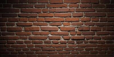 descubrir el subestimado elegancia de un sencillo marrón ladrillo pared fondo, presentado en un refinado artístico estilo. foto