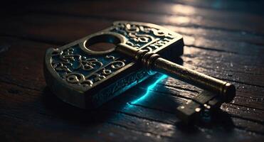 Magic glowing key - The Glowing Solution - Unlocking the Unknown. photo