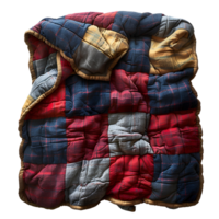 flannel blanket . cozy fabric flannel blanket for picnics top view isolated. blanket flat lay png