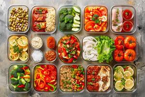 Colorful Meal Prep Containers photo