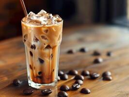Iced Coffee with Beans photo