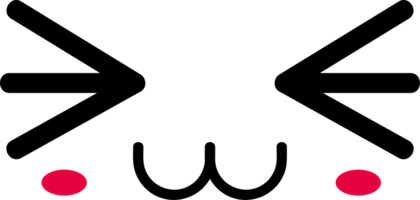 Shy face emoji illustration on transparent background. png