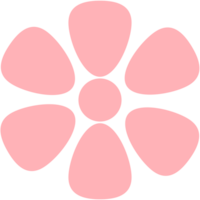 Illustration of a pink flower shape png