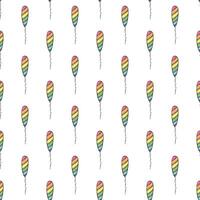 Holiday seamless pattern with flying balloon doodle for decorative print, wrapping paper, greeting cards, wallpaper and fabric vector