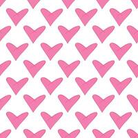 Seamless pattern with hand drawn heart doodle for decorative print, wrapping paper, greeting cards and fabric vector