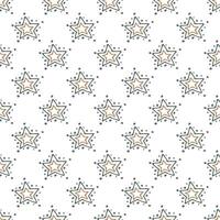 Seamless pattern with cute stars doodle for decorative print, wrapping paper, greeting cards, wallpaper and fabric vector