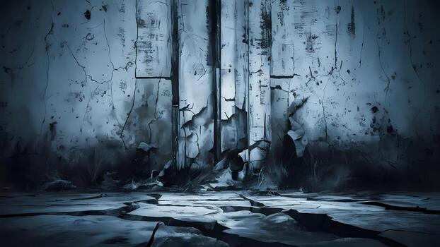 un sorprendentes imagen de un sucio y áspero textura en agrietado paredes foto