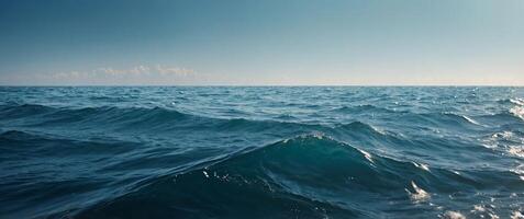 Ocean separate up to form canal Bible miracle of Moses parting red sea for passage Generation. photo