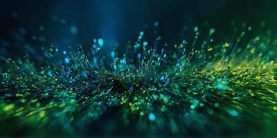 A color blurred background is presented in light green and blue, showcasing bold saturation innovator aesthetics, minimalist nature studies, neon and fluorescent light. photo